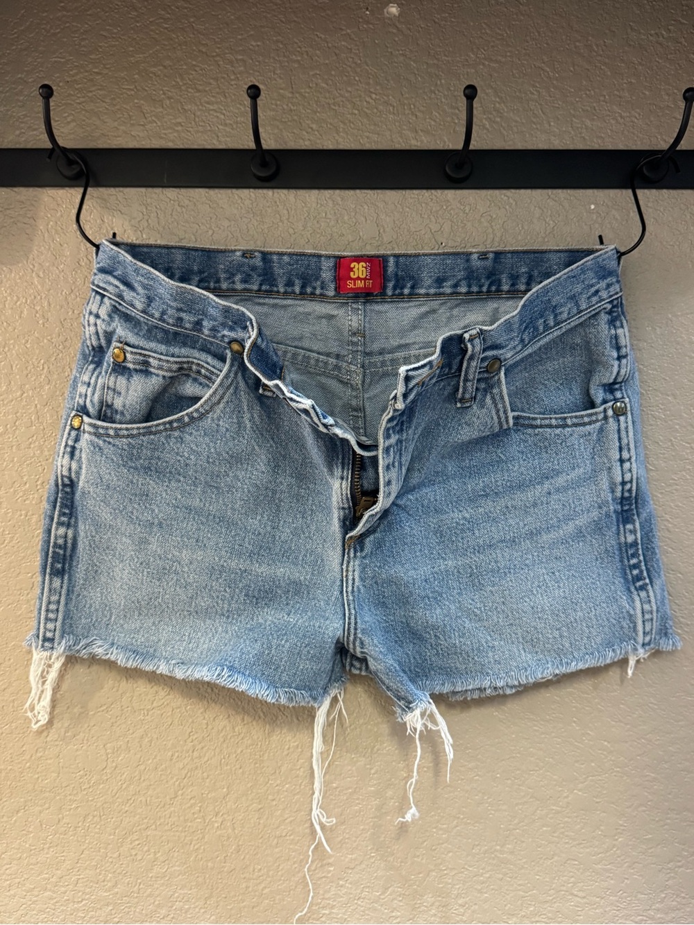 Wrangler  Light Wash Denim Cutoff Shorts